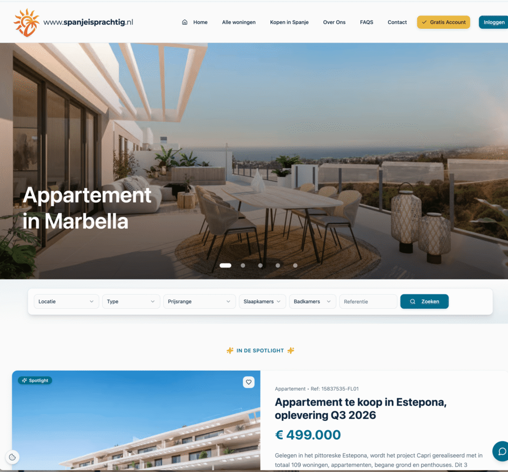 Frank Lions-spanje is prachtig website